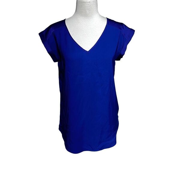 Express Silky Royal Blue Sleeveless Blouse Tunic Size Small - Picture 1 of 4